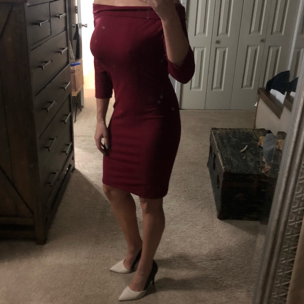 Charlotte Russe maroon cocktail dress